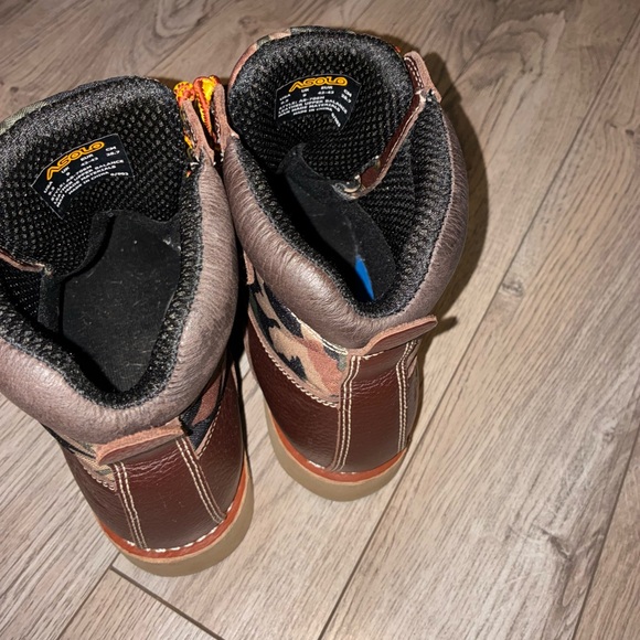 Asolo Brown Leather Boots with Yellow Laces - Picture 7 of 8